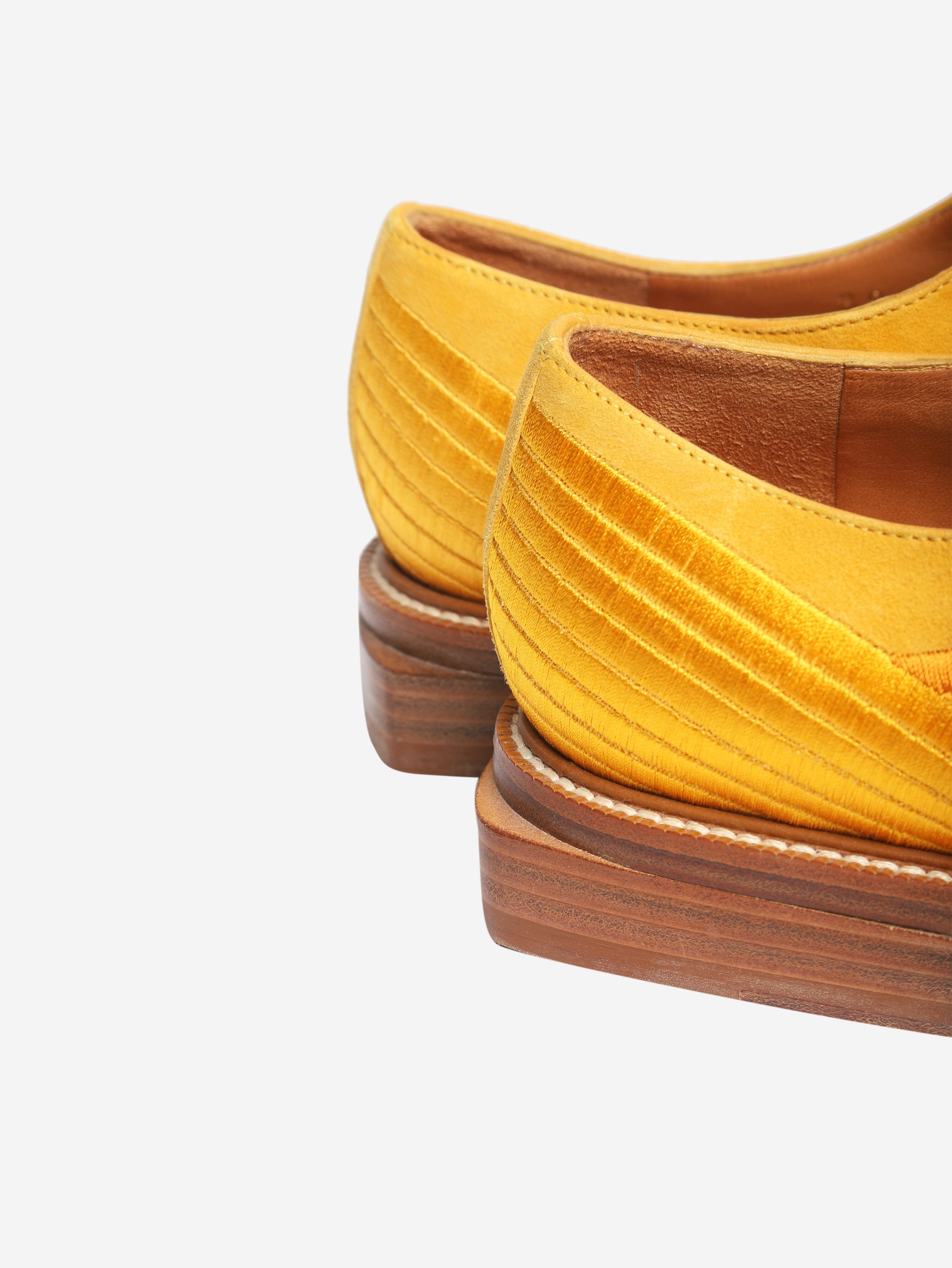Yellow embroidered slip-on shoes - size EU 39 Flat Shoes Clergerie 