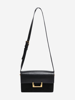 Black Lulu suede and leather bag Shoulder bags Saint Laurent 