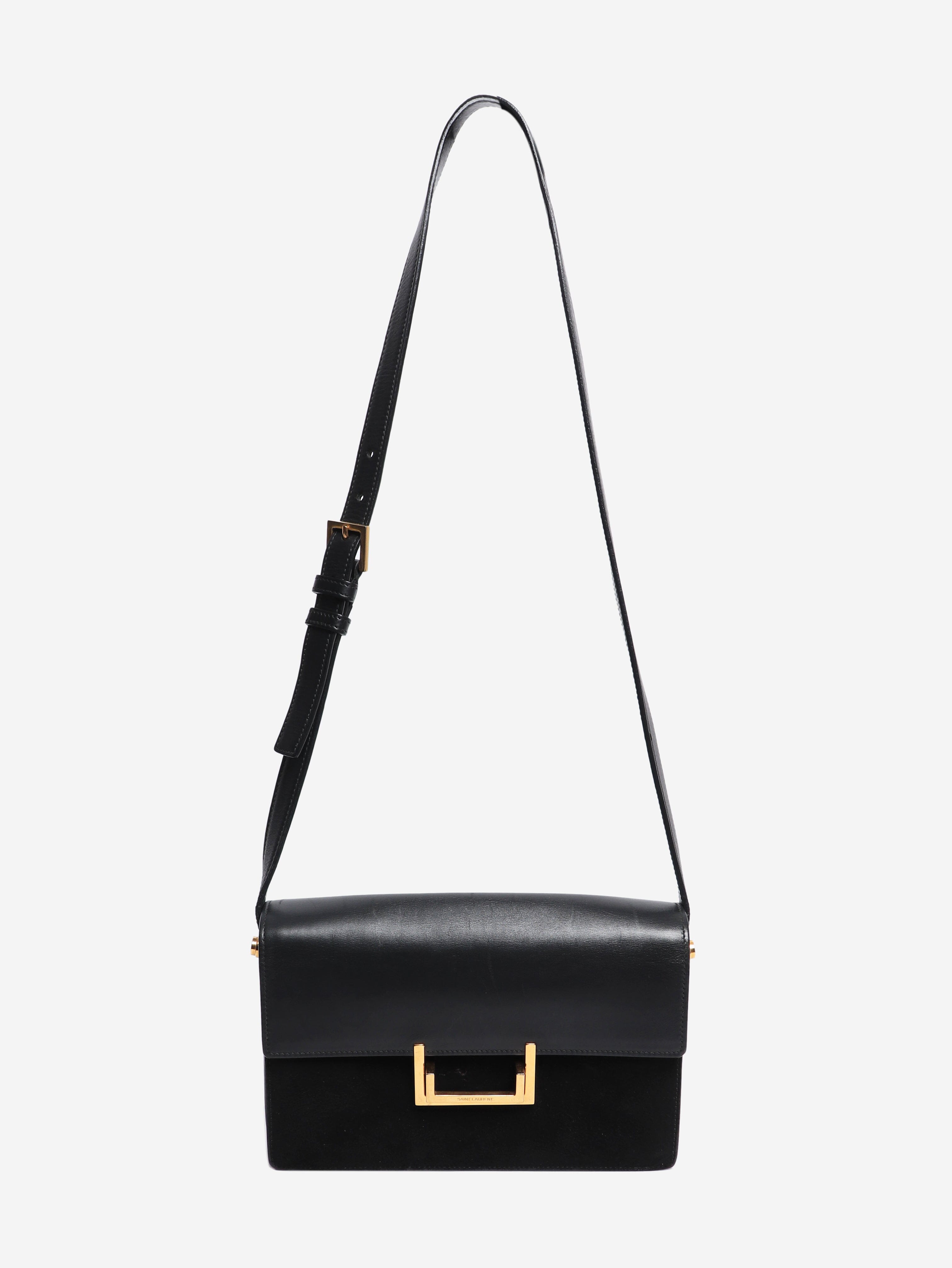 Black Lulu suede and leather bag Shoulder bags Saint Laurent 