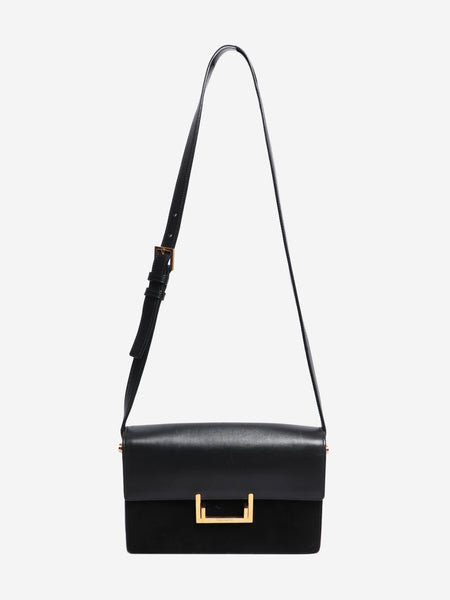 Black Lulu suede and leather bag alternate image