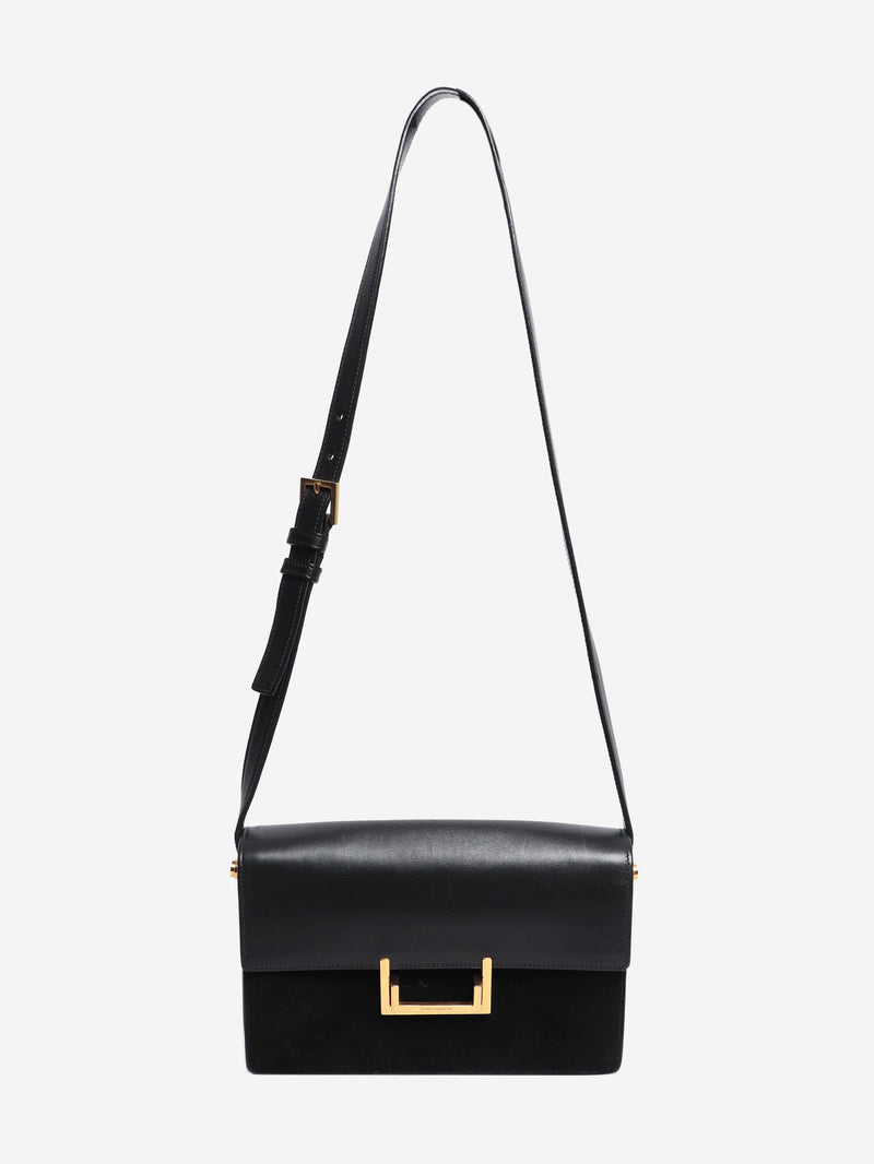Black Lulu suede and leather bag Shoulder bags Saint Laurent 