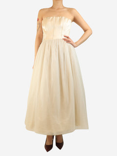 Cream strapless tulle dress - size UK 10 Dresses Brunello Cucinelli 