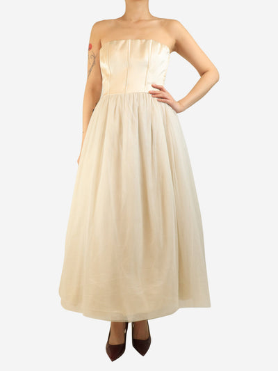 Cream strapless tulle dress - size UK 10 Dresses Brunello Cucinelli 