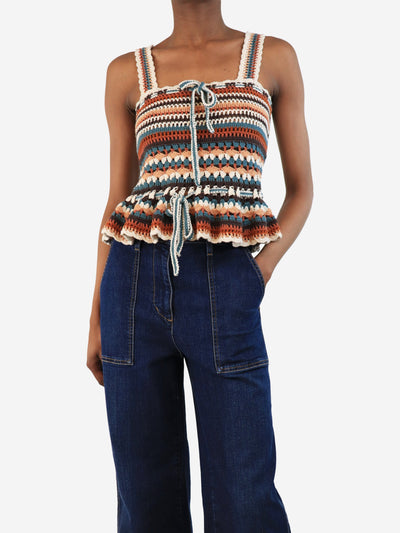 Multi crochet sleeveless top - size XS Tops Ulla Johnson 