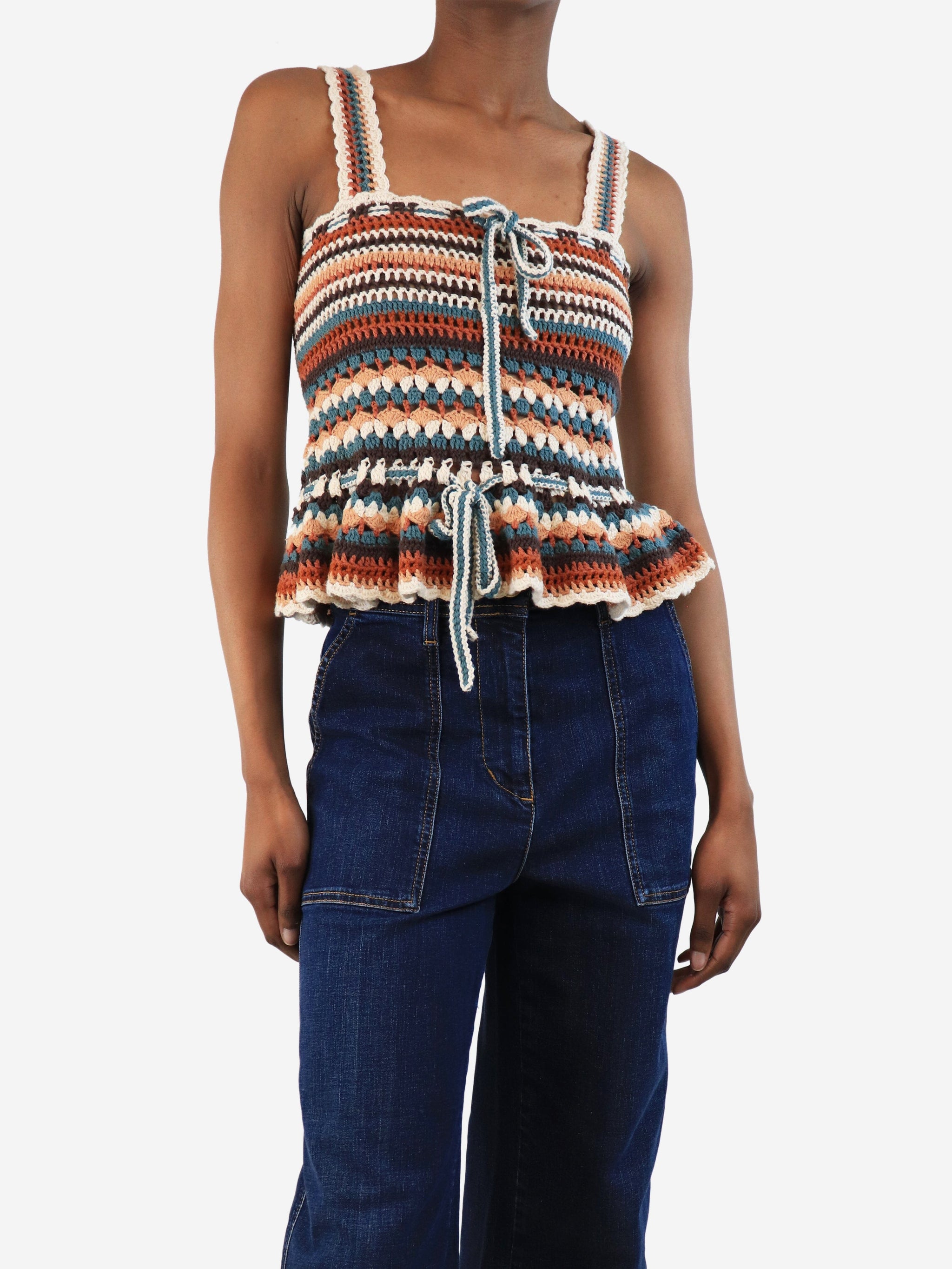 ulla johnson crochet top