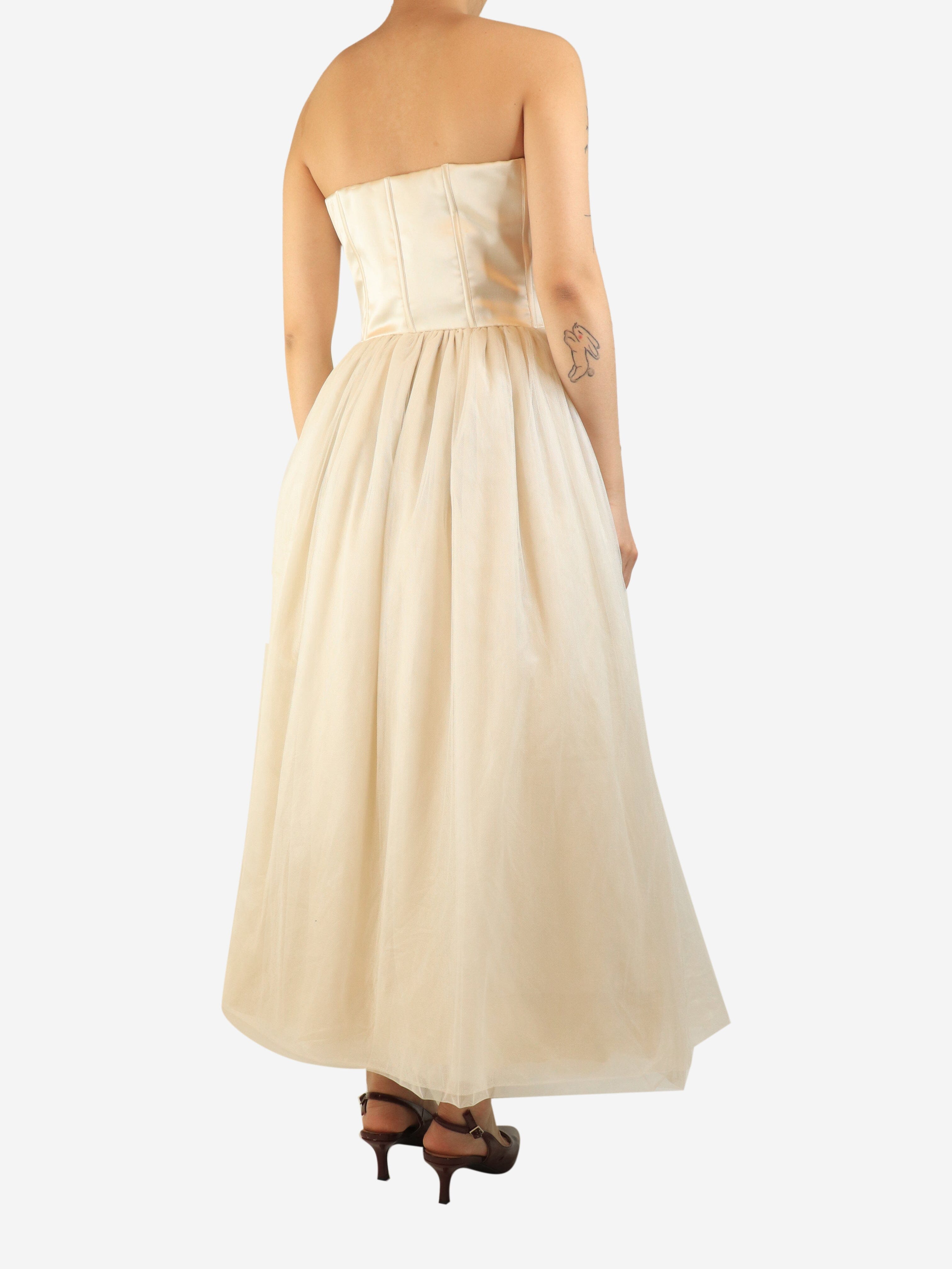 Cream strapless tulle dress - size UK 10 Dresses Brunello Cucinelli 