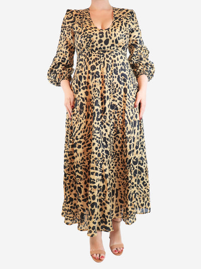 Brown leopard print maxi dress - size UK 12 Dresses Zimmermann 