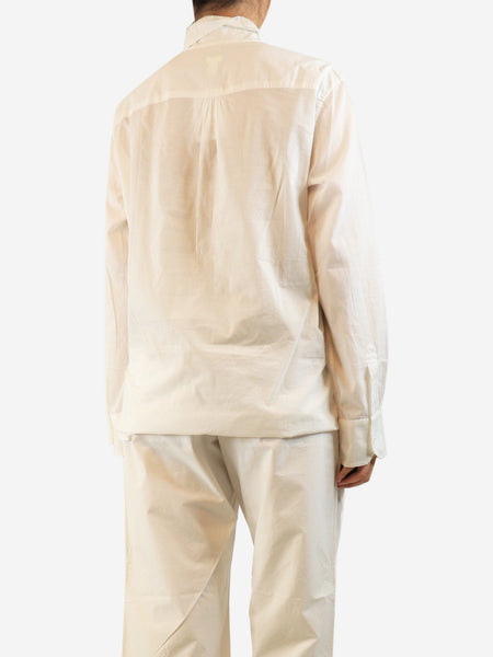 White cotton shirt - size M alternate image