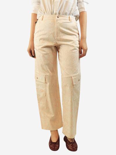 Pink reptile printed cargo trousers Trousers Roberto Cavalli 