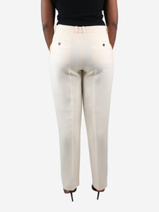 Christian Dior Cream Straight-Leg Trousers - size FR 46