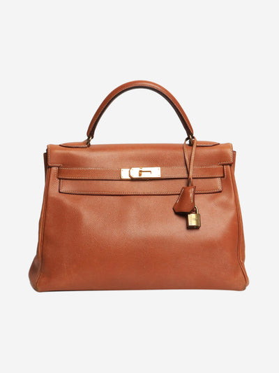 Tan Cognac vintage 1990 Kelly 32 bag in Courchevel leather Shoulder bags Hermes 