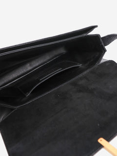Black Lulu suede and leather bag Shoulder bags Saint Laurent 