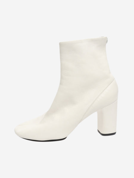 White leather ankle boots - size EU 38 product image