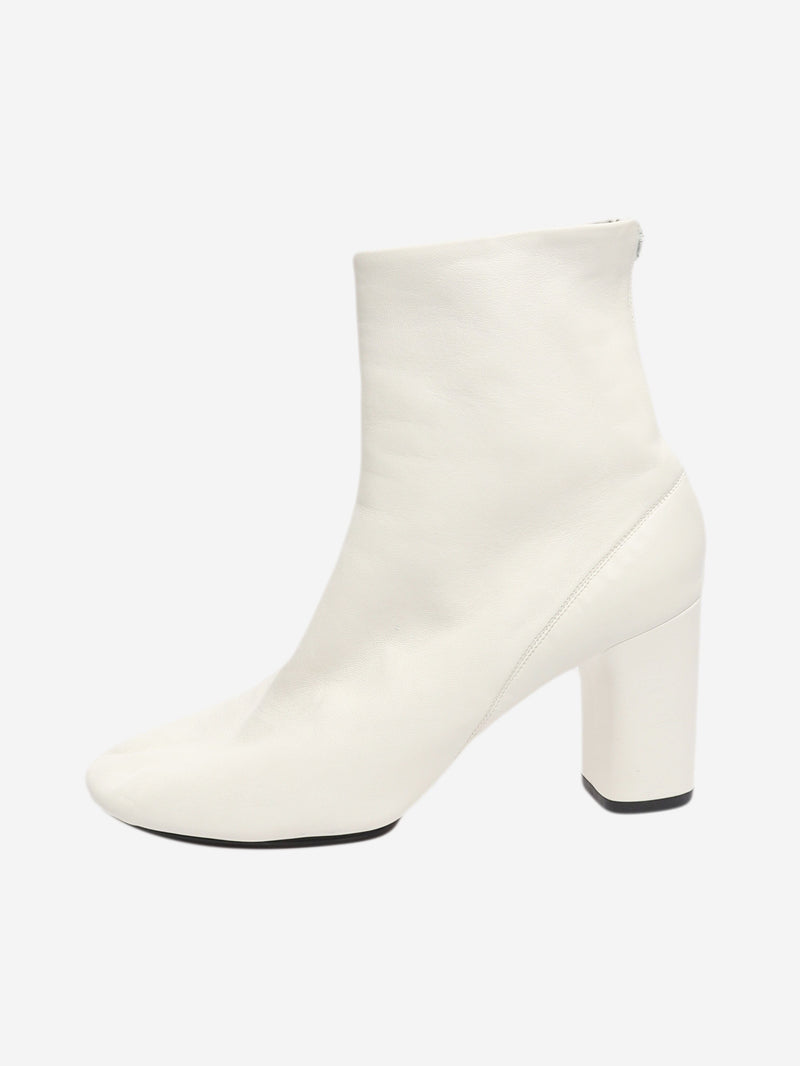 White leather ankle boots - size EU 38 Boots Celine 