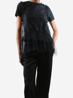 Black lace peplum top - size XS Tops Red Valentino 