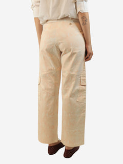 Pink reptile printed cargo trousers Trousers Roberto Cavalli 