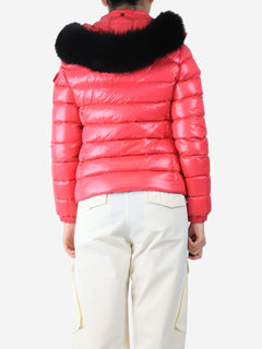 Pink hooded puffer jacket - size UK 10 Coats & Jackets Moncler 