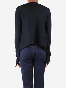 Marni Navy blue droop-hem sweater - size UK 8