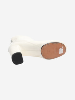 White leather ankle boots - size EU 38