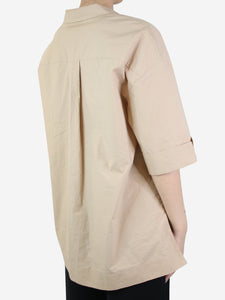 Piazza Sempione Neutral short-sleeved shirt - size IT 42