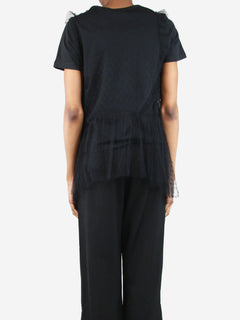 Black lace peplum top - size XS Tops Red Valentino 
