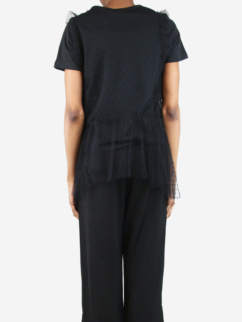 Black lace peplum top - size XS Tops Red Valentino 