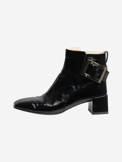 Black patent ankle boots - size EU 39 (UK 6) Boots Roger Vivier 