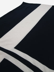 Chanel Navy blue striped N°5 scarf