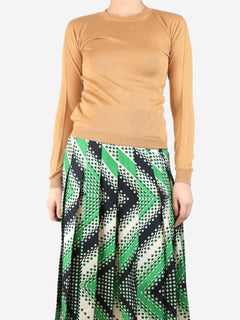 Brown silk knit top - size UK 8 Tops Marni 