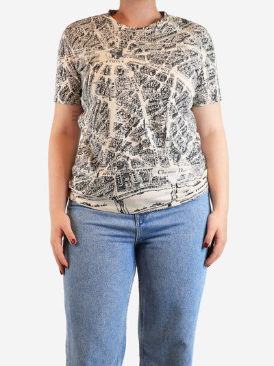 Neutral Paris map t-shirt - size L Tops Christian Dior 