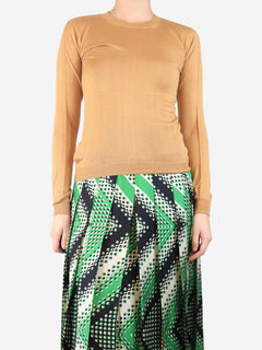Brown silk knit top - size UK 8 Tops Marni 