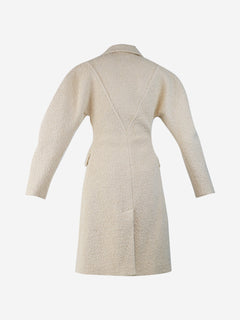 Cream heavyweight boucle coat - size UK 4 Coats & Jackets Bottega Veneta 