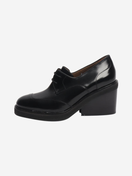 Black wide-block derby heels - size EU 36 product image