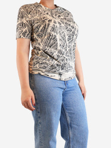 Christian Dior Neutral Paris map t-shirt - size L