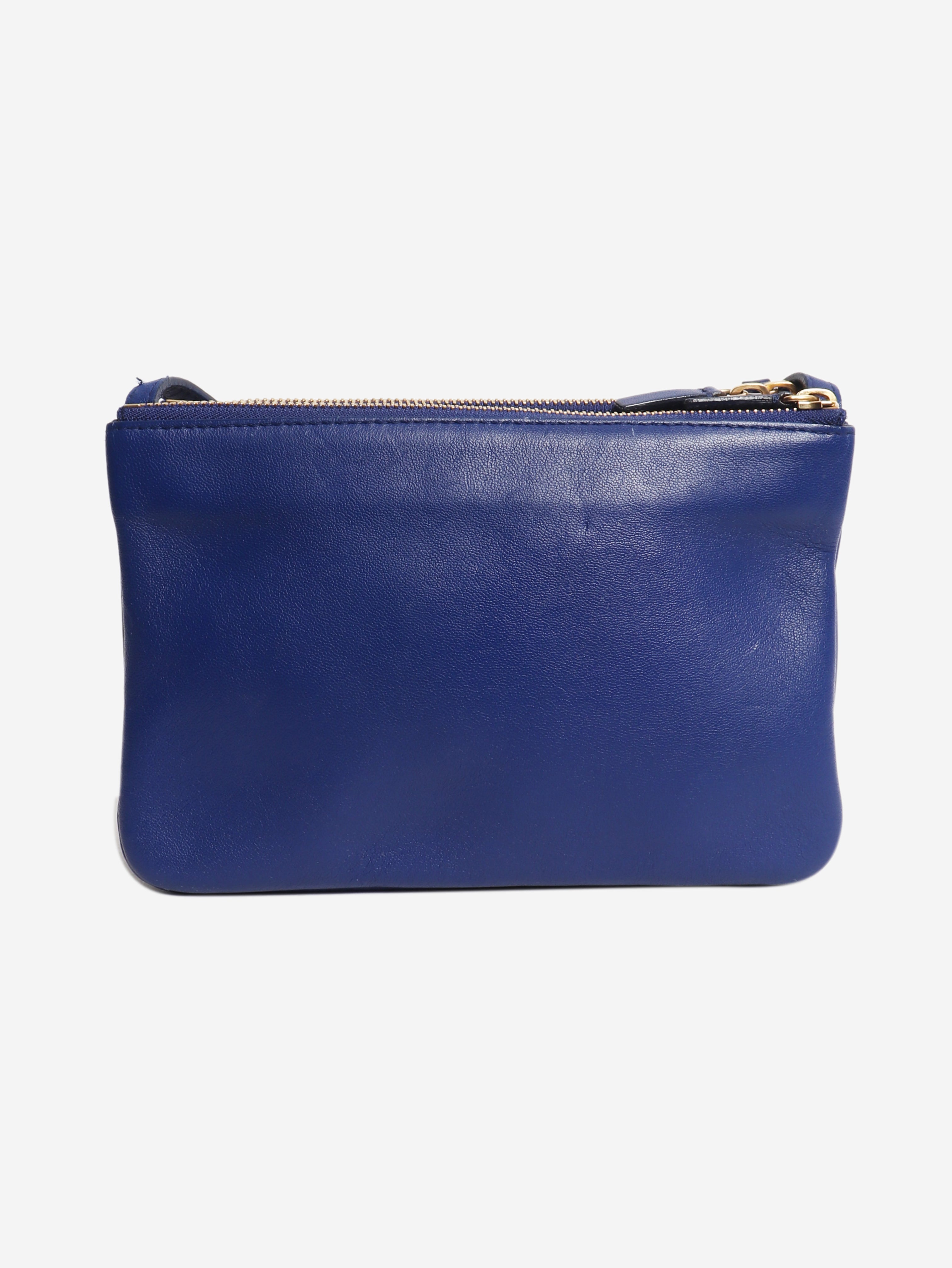 Blue Trio leather shoulder bag