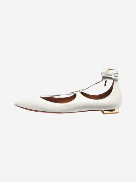 White leather Christy flats - size EU 37 product image