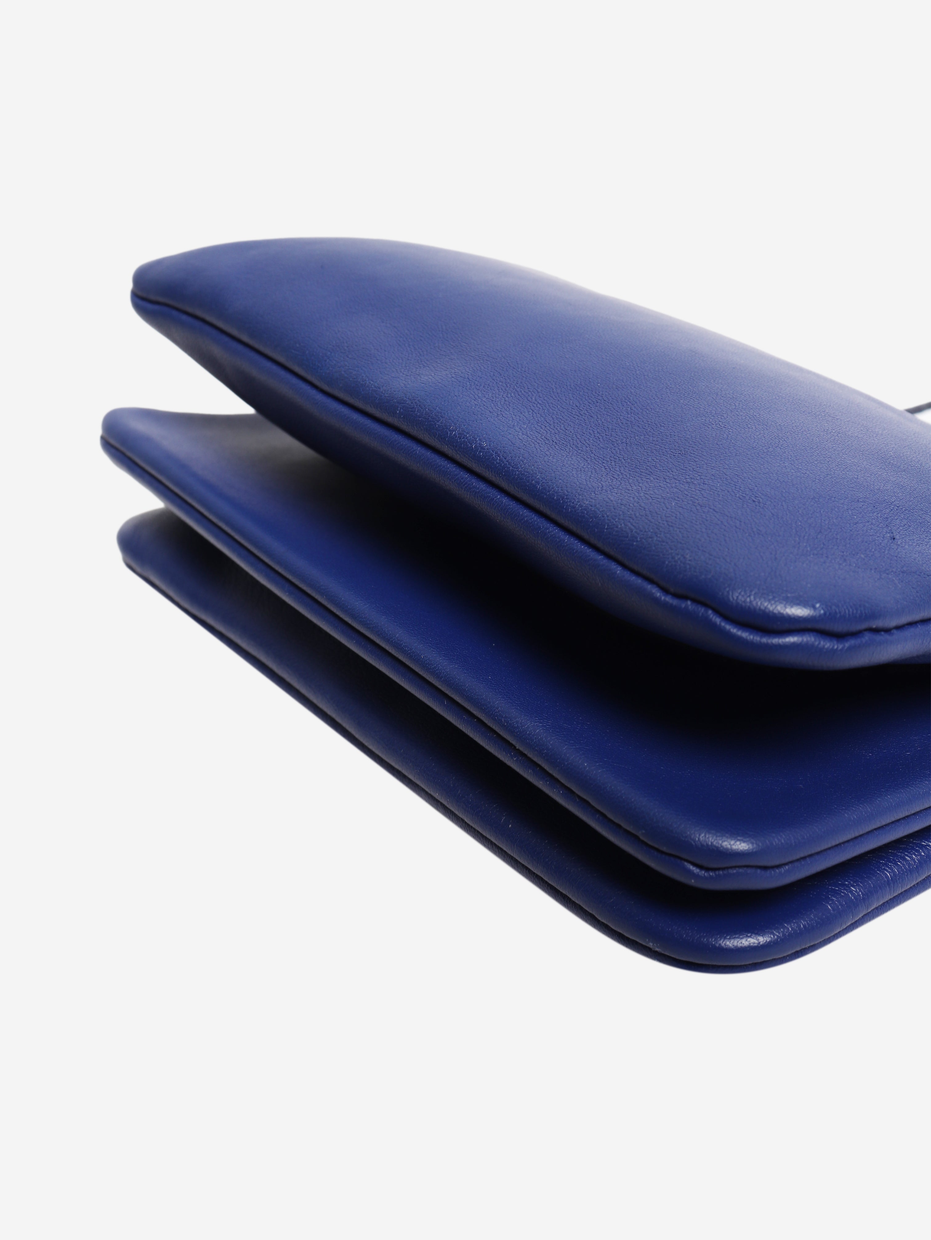 Blue Trio leather shoulder bag