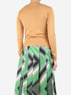 Brown silk knit top - size UK 8 Tops Marni 