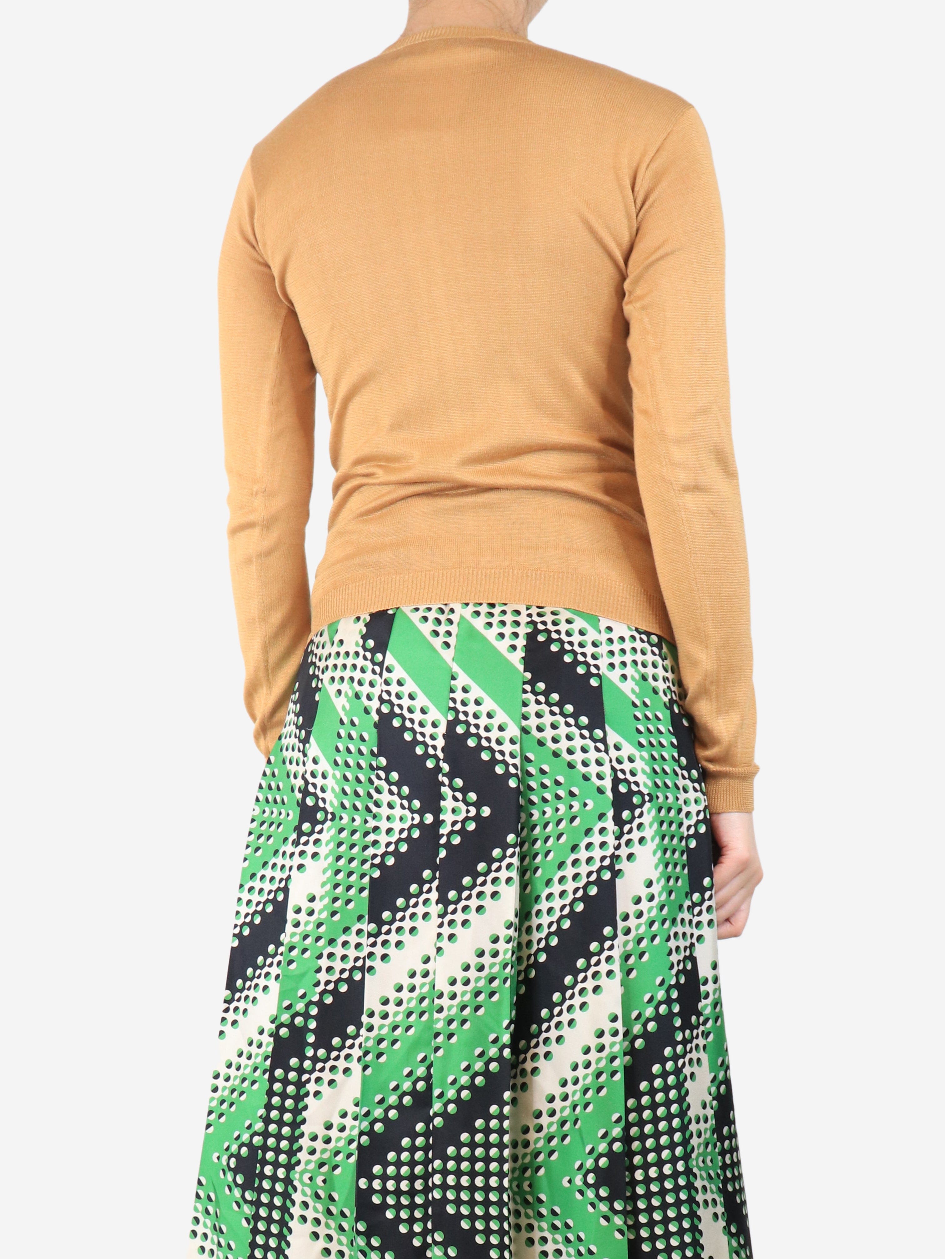 Brown silk knit top - size UK 8 Tops Marni 