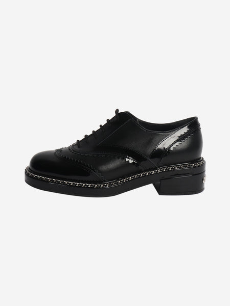 Black contrast-finish brogues - size EU 37.5 product image