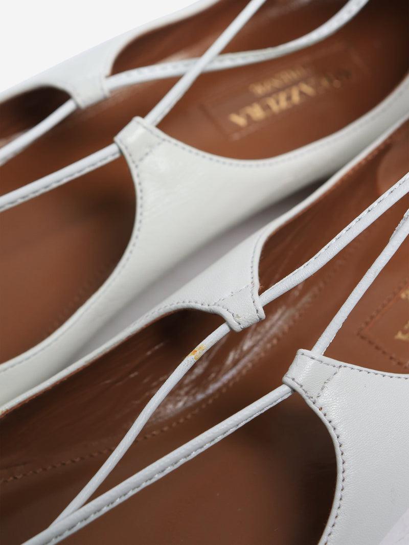 White leather Christy flats - size EU 37 Shoes Aquazzura 