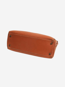 Hermes Tan Cognac vintage 1990 Kelly 32 bag in Courchevel leather