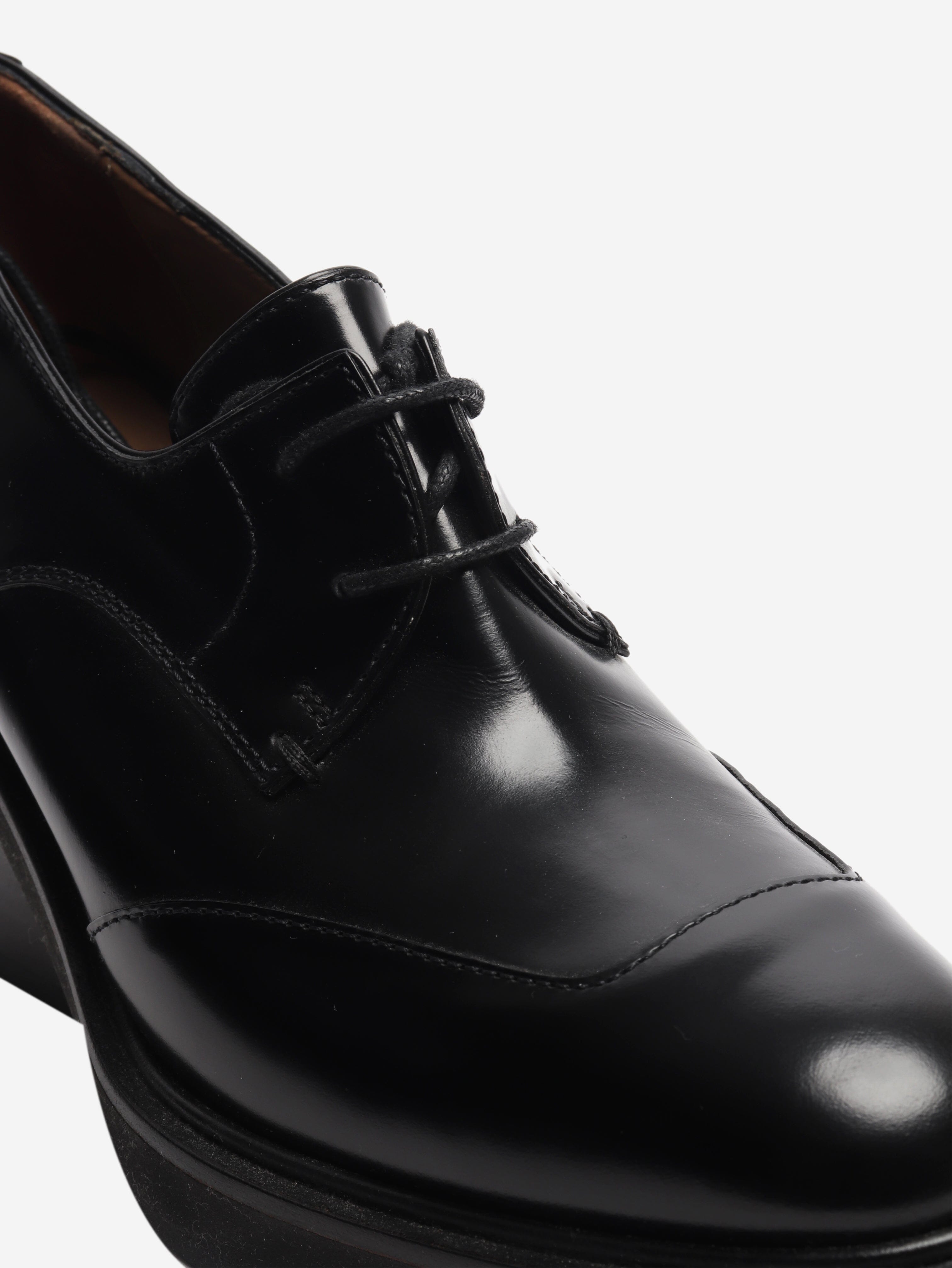Black wide-block derby heels - size EU 36 Heels Hermes 