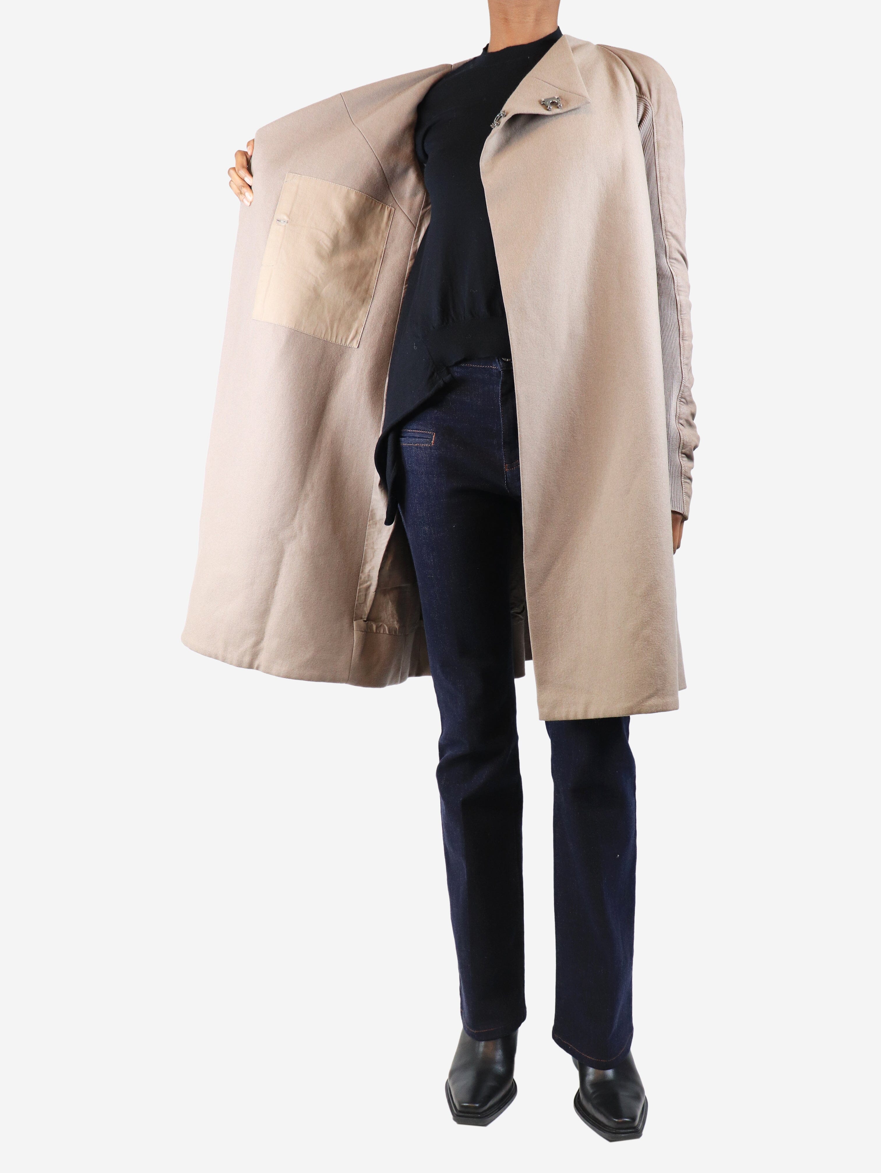 Taupe Olmar and mirta jacket - size UK 10 Coats & Jackets Rick Owens 