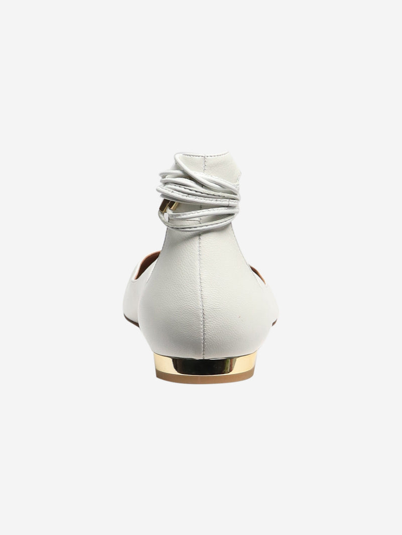 White leather Christy flats - size EU 37 Shoes Aquazzura 