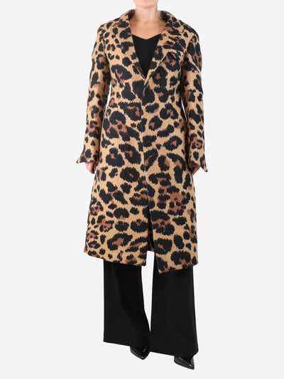 Brown heavyweight leopard coat - size UK 10 Coats & Jackets Bottega Veneta 
