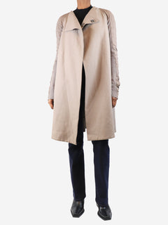 Taupe Olmar and mirta jacket - size UK 10 Coats & Jackets Rick Owens 