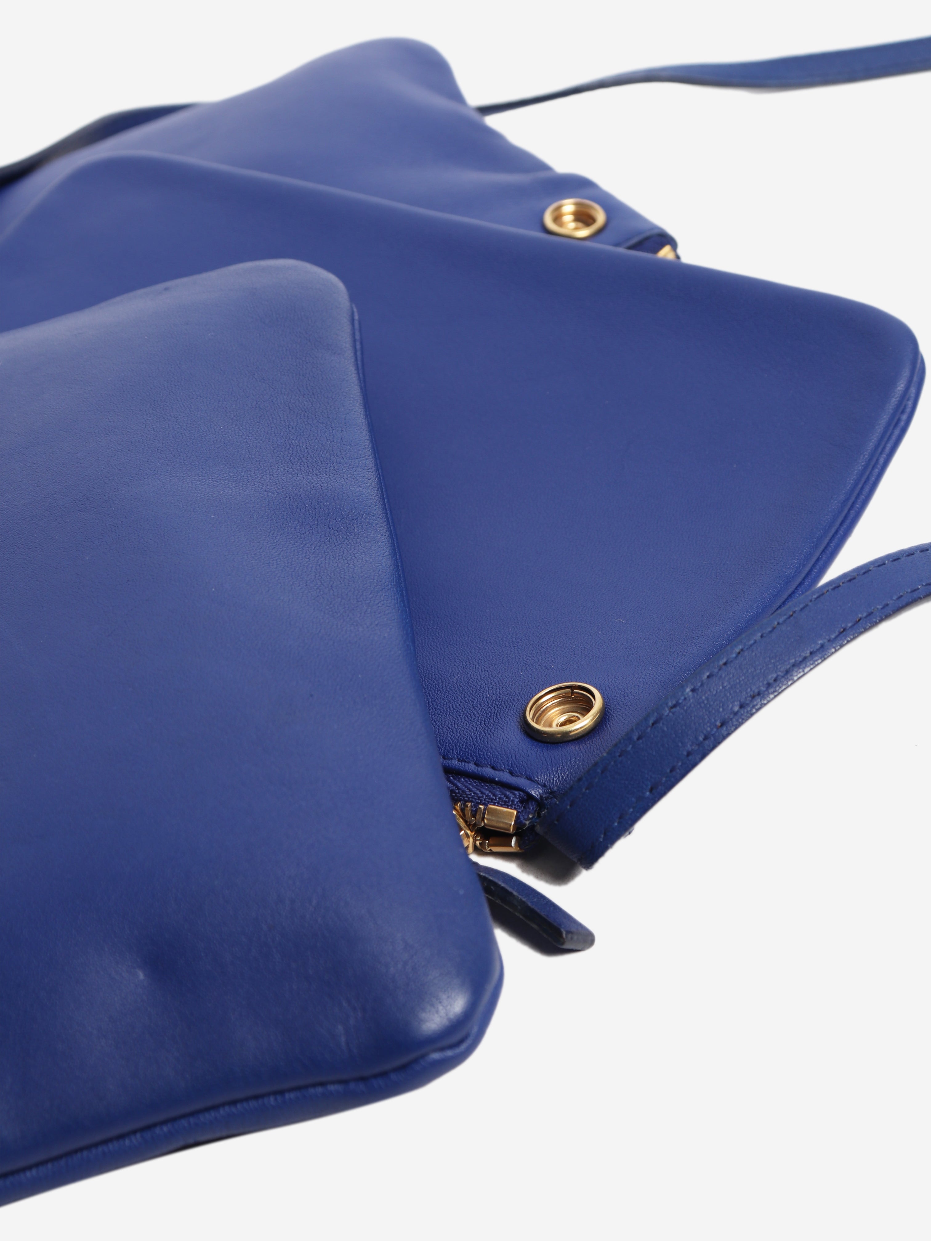 Blue Trio leather shoulder bag