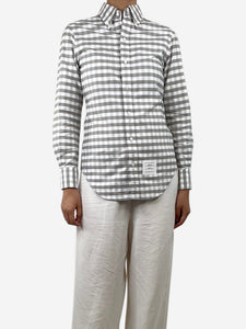 Thom Browne Grey checked cotton shirt - size UK 8