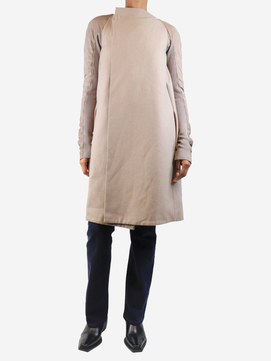 Rick Owens pre-owned taupe Olmar and mirta jacket - size UK 10